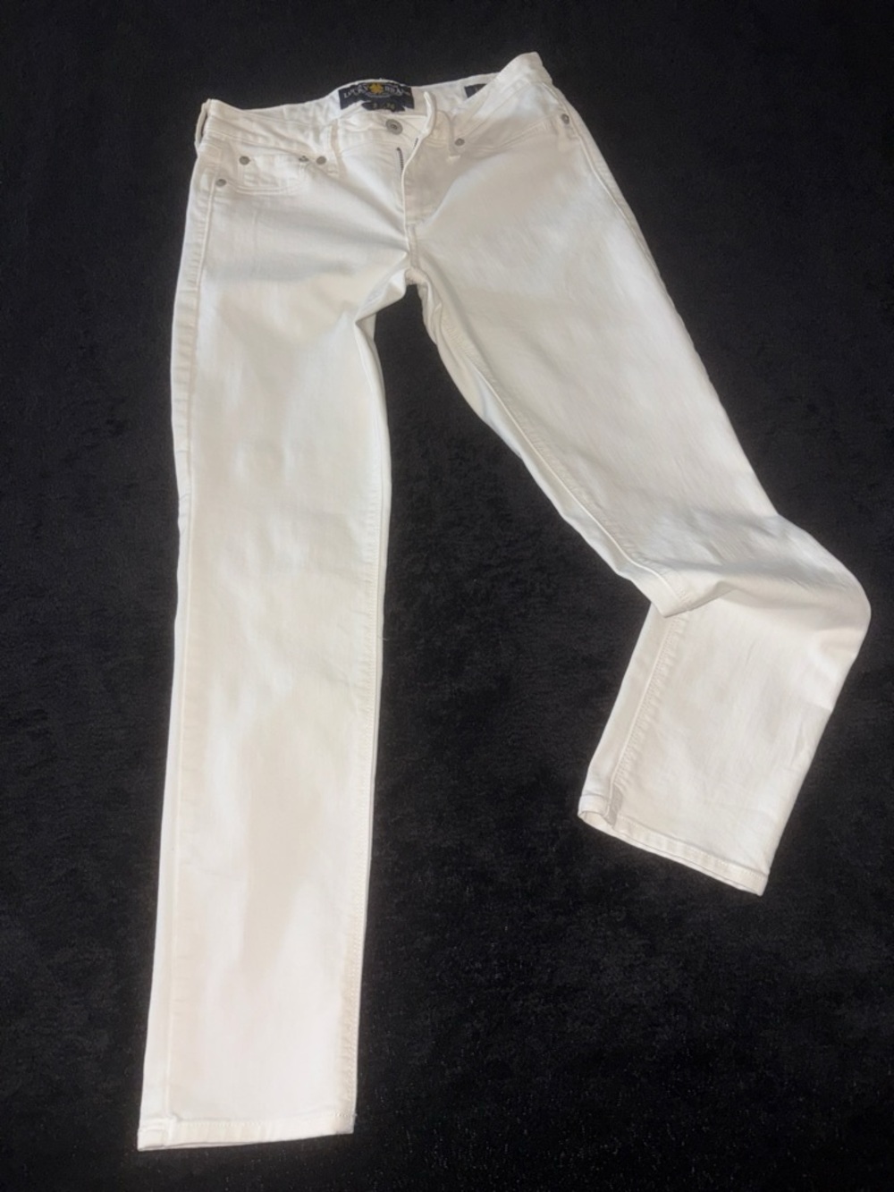 Lucky Brand Lolita Skinny Jeans 2/26 White Stretch Denim Casual EUC Classic Chic